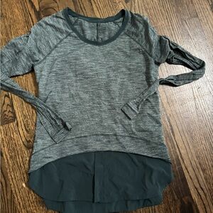 lululemon athletica Charcoal Long Sleeve Top